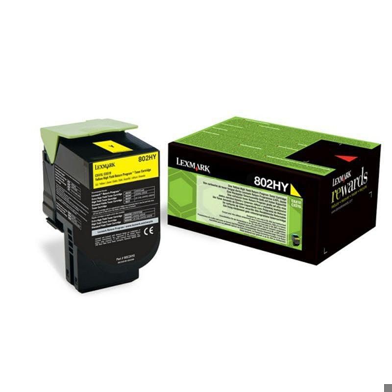 Lexmark Toner 80C2HYE / 802HY XXL Yellow