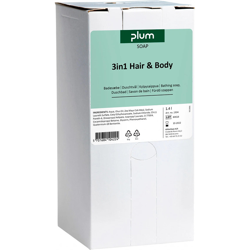 Plum 3i1 hår og body shampoo