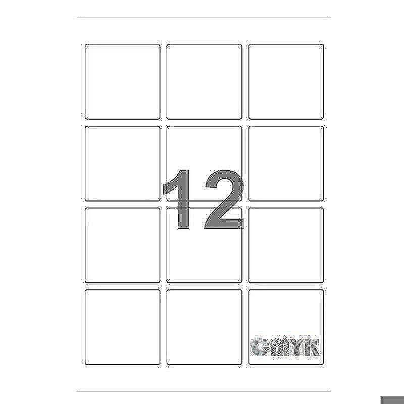 Universal label A4 105 x48 12*etiket
