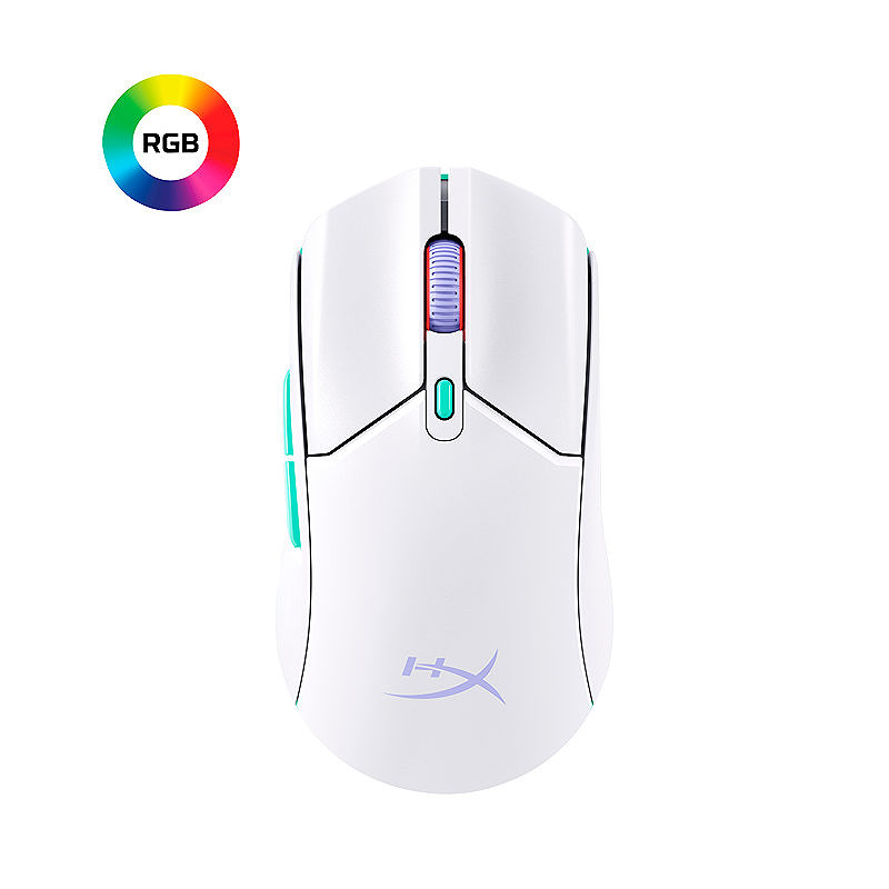 HyperX Pulsefire Haste 2 Core – Trådløs gamingmus (hvid/grøn/lilla)