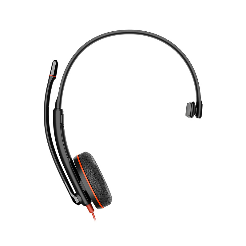 HP Poly Blackwire 3210 Monaural USB-C Headset +USB-C/A Adapter