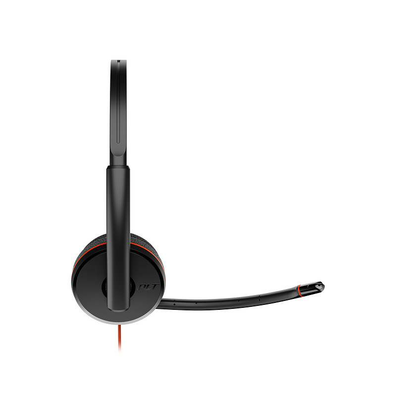HP Poly Blackwire 3220 Stereo USB-C Headset +USB-C/A Adapter - Billede 4