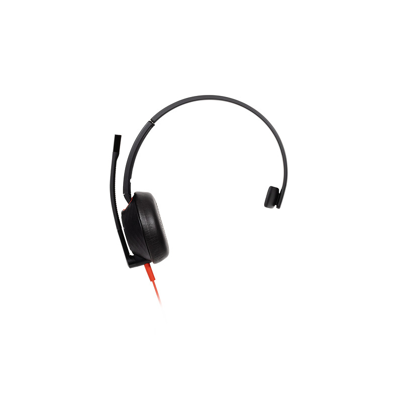 HP Poly Blackwire 5210 USB-C-monoheadset + 3,5 mm stik + USB-C/A-adapter