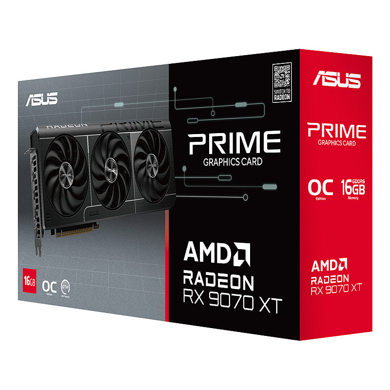 ASUS Prime -RX9070XT-O16G AMD Radeon RX 9070 XT 16 GB GDDR6 - Billede 12