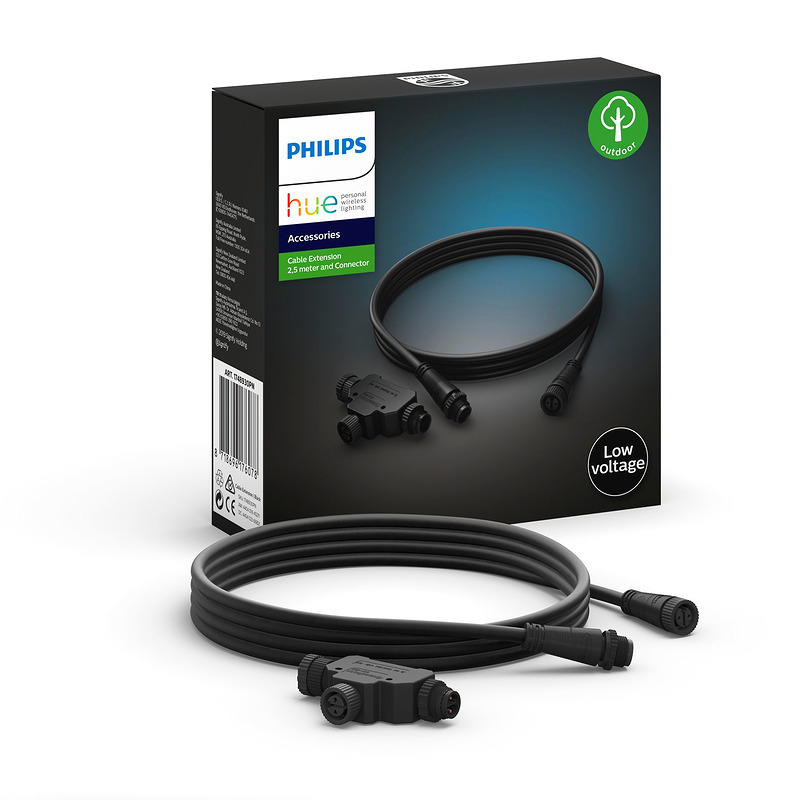 Philips Udendørs forlængerkabel 2,5 m + T-stykke - Billede 3