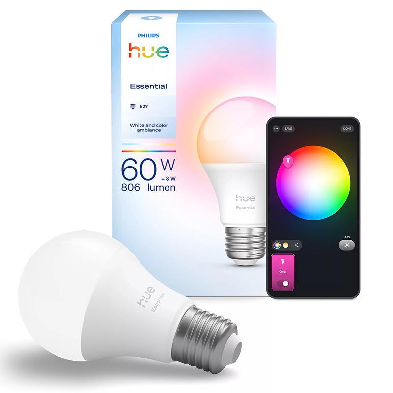 Philips Hue White and Color ambiance Essential A60 - E27 pære - 806 lm - 8 W - 1-pak - Billede 2