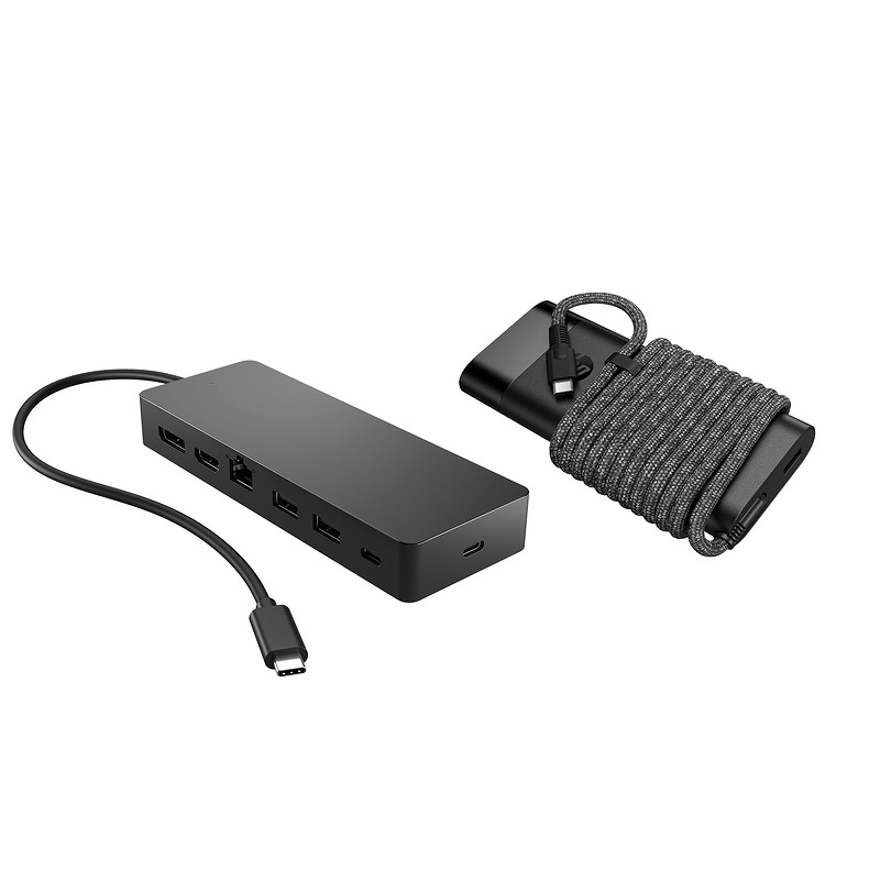 HP Universal USB-C-hub og bærbar oplader-kombination - Billede 2