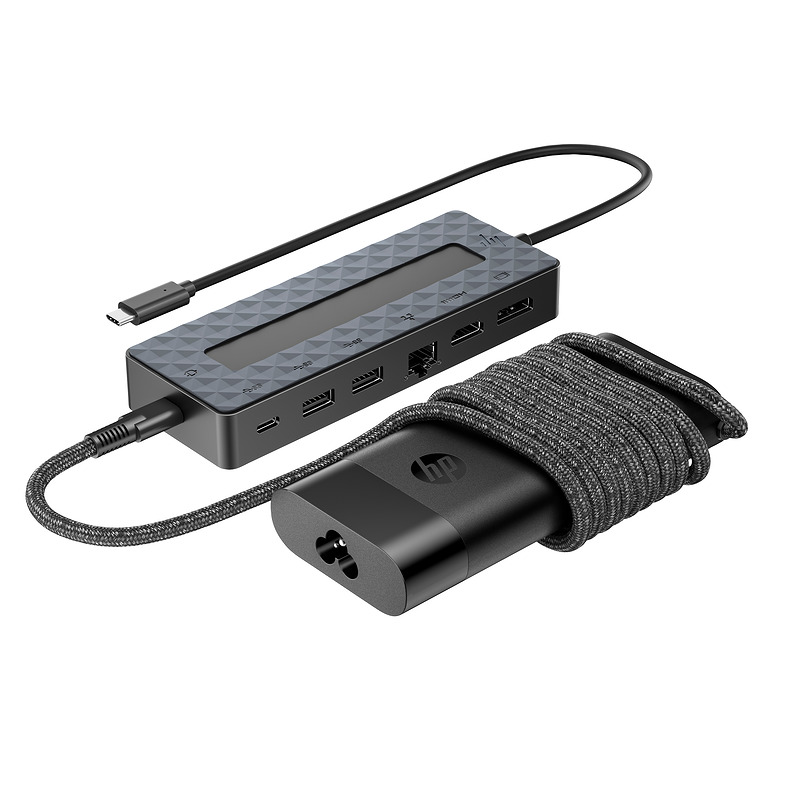 HP Universal USB-C-hub og bærbar oplader-kombination - Billede 3