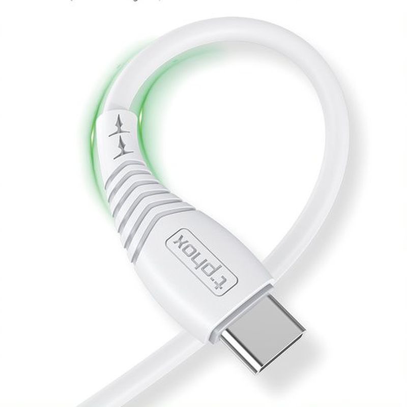 CABLE T-PHOX NATURE TYPE-C WHITE 1.2M 3A - Billede 3