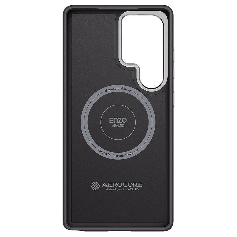 Samsung Enzo Aramid Case for Samsung Galaxy S25 Ultra Black-Silver - Billede 2
