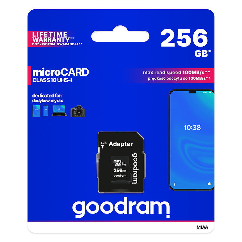 Goodram M1AA 256 GB MicroSDXC UHS-I Klasse 10 - Billede 5