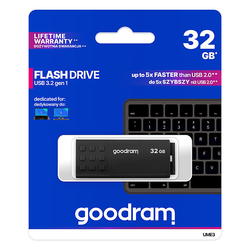 Goodram UME3 USB-nøgle 32 GB USB Type-A 3.2 Gen 1 (3.1 Gen 1) Sort - Billede 6