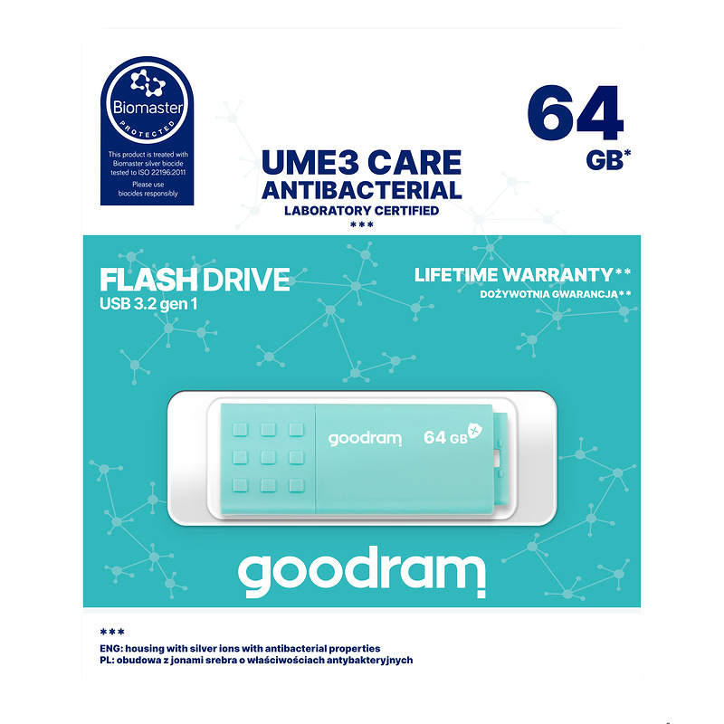 Goodram UME3 USB-nøgle 64 GB USB Type-A 3.2 Gen 1 (3.1 Gen 1) Turkis - Billede 10