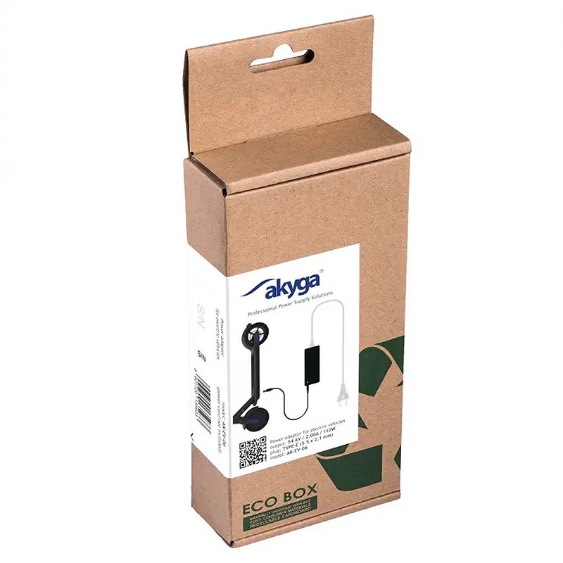 Akyga electric vehicle charger AK-EV-06 54.6V / 2A 110W 5.5 x 2.1mm 1m - Billede 2
