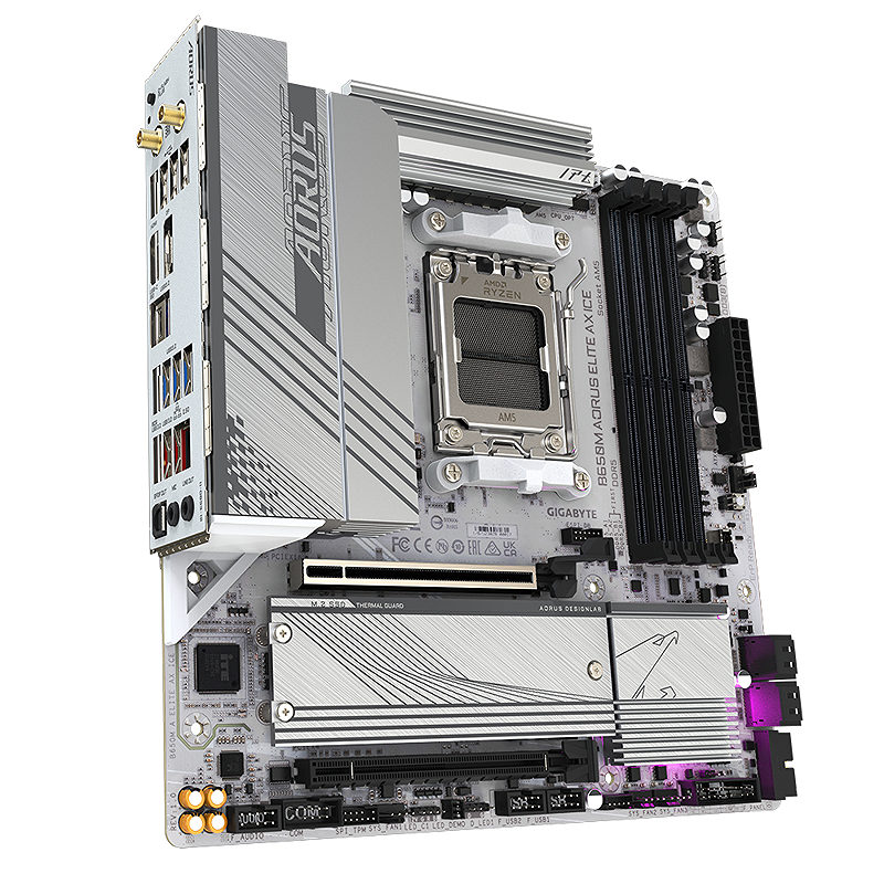 GIGABYTE B650M AORUS ELITE AX ICE motherboard - Billede 3