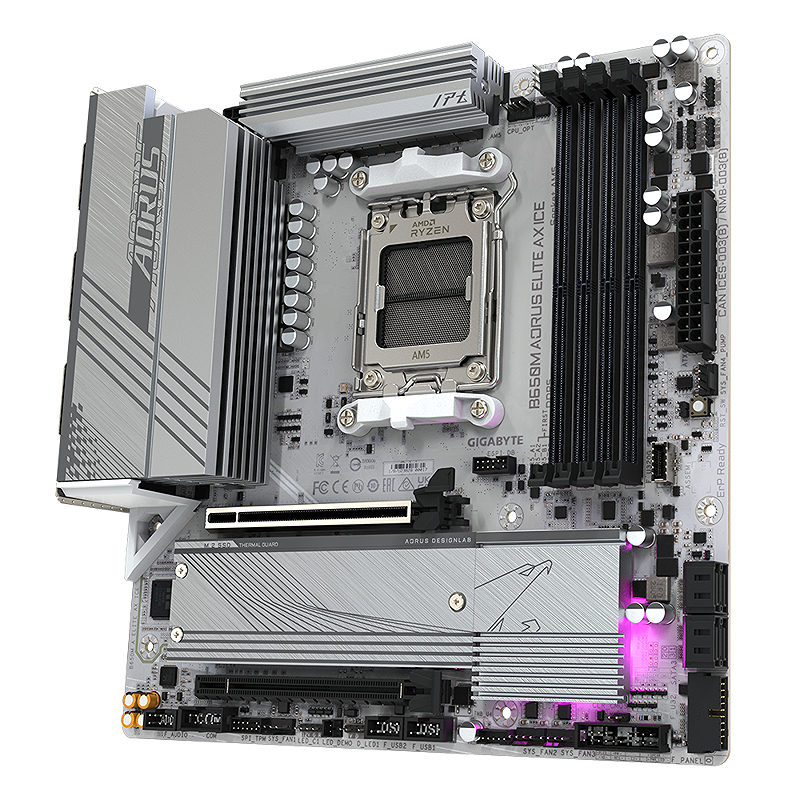 GIGABYTE B650M AORUS ELITE AX ICE motherboard - Billede 4
