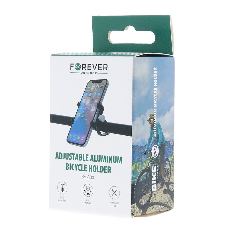 Forever Outdoor Adjustable aluminum phone holder BH-300 black - Billede 3