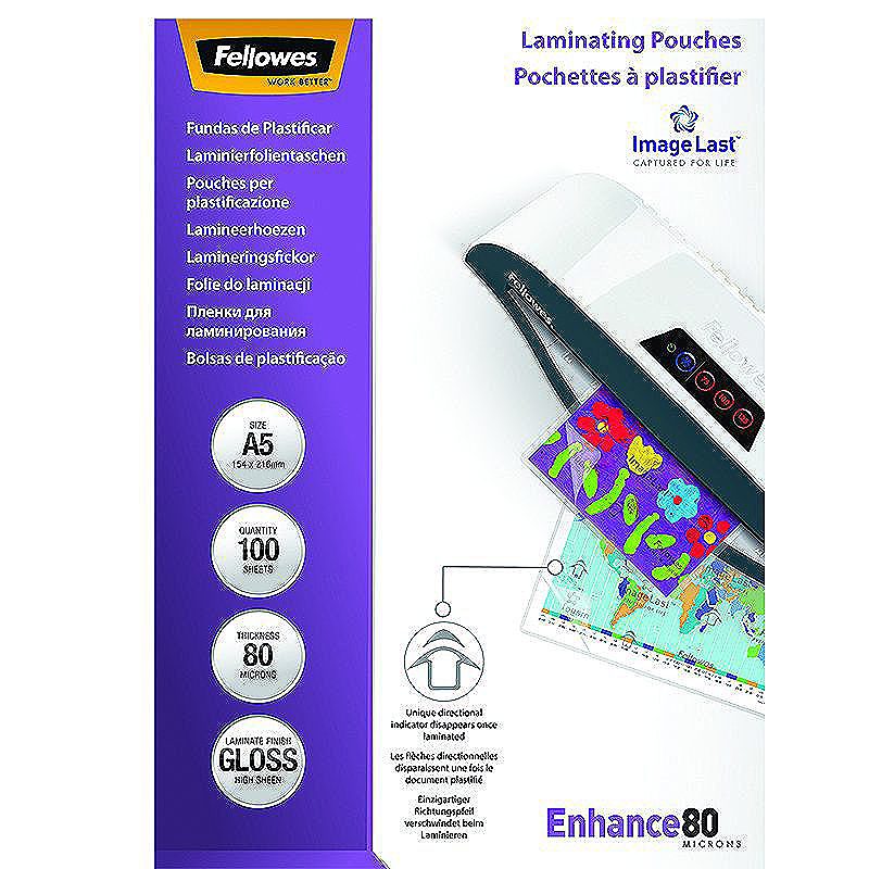 Lamineringslommer A5 100 x 80 Micron Blank