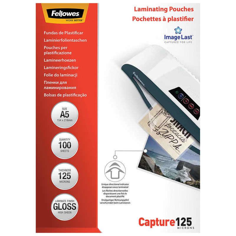 Lamineringslommer A5 100 x 125 Micron Blank - Billede 2