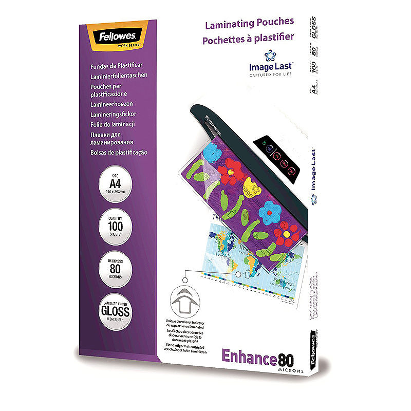 Lamineringslommer A4 100 x 80 Micron Blank