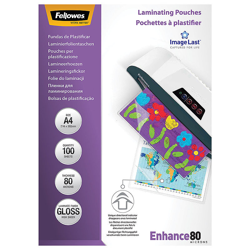 Lamineringslommer A4 100 x 80 Micron Blank - Billede 2
