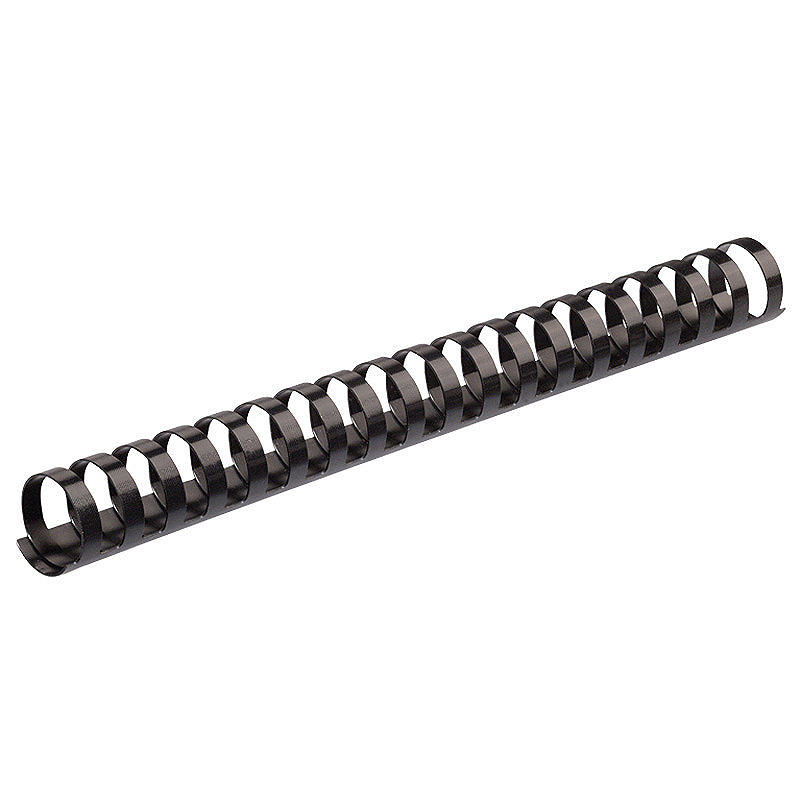 Plast Spiralryg 50st 25mm Sort