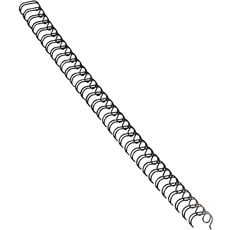 Metal Spiralryg 100st 6mm Sort