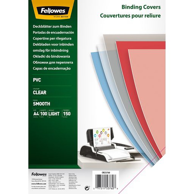 Fellowes PVC Cover A4 100x150M Transparent - Billede 2