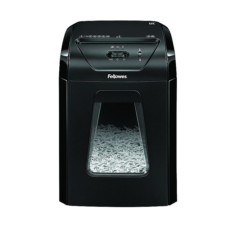 Fellowes Powershred 12C papirmakulator Krydsmakulering 22,5 cm Sort