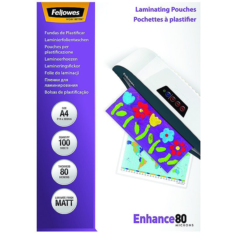Lamineringslommer A4 100 x 80 Micron Matt