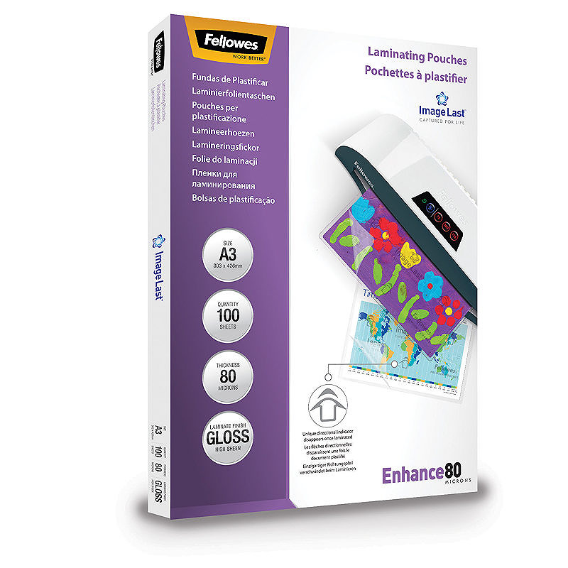 Lamineringslommer A3 100 x 80 Mikron Blank