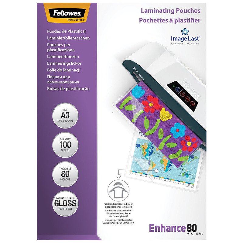 Lamineringslommer A3 100 x 80 Mikron Blank - Billede 2