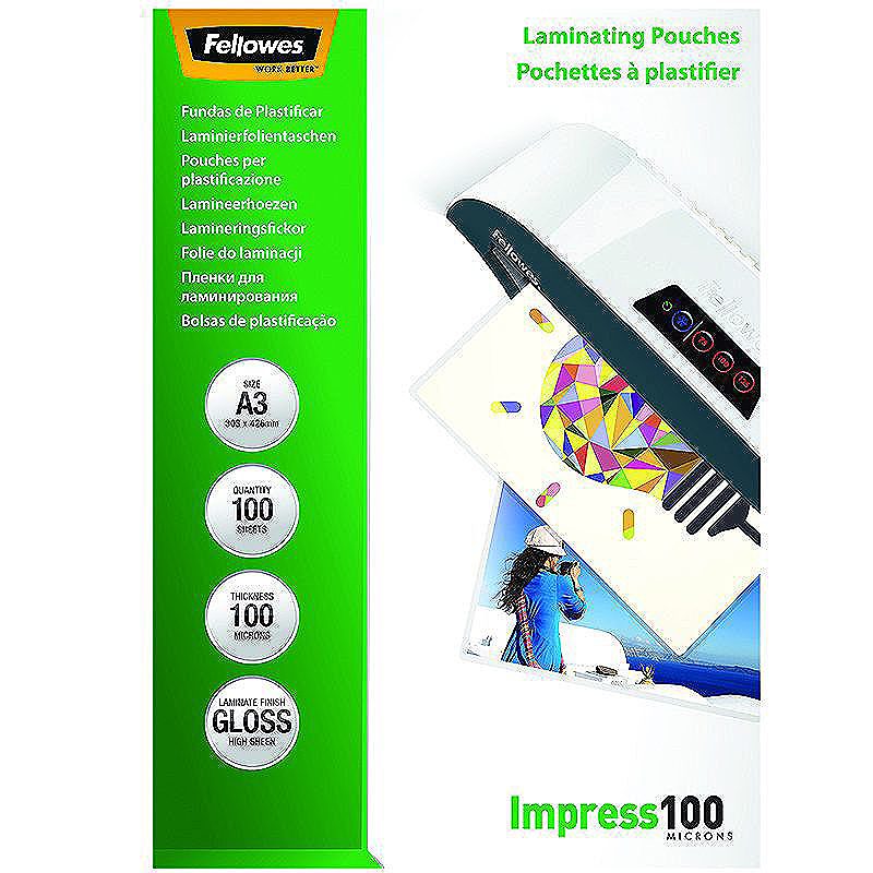 Lamineringslommer A3 100 x 100 Micron Blank