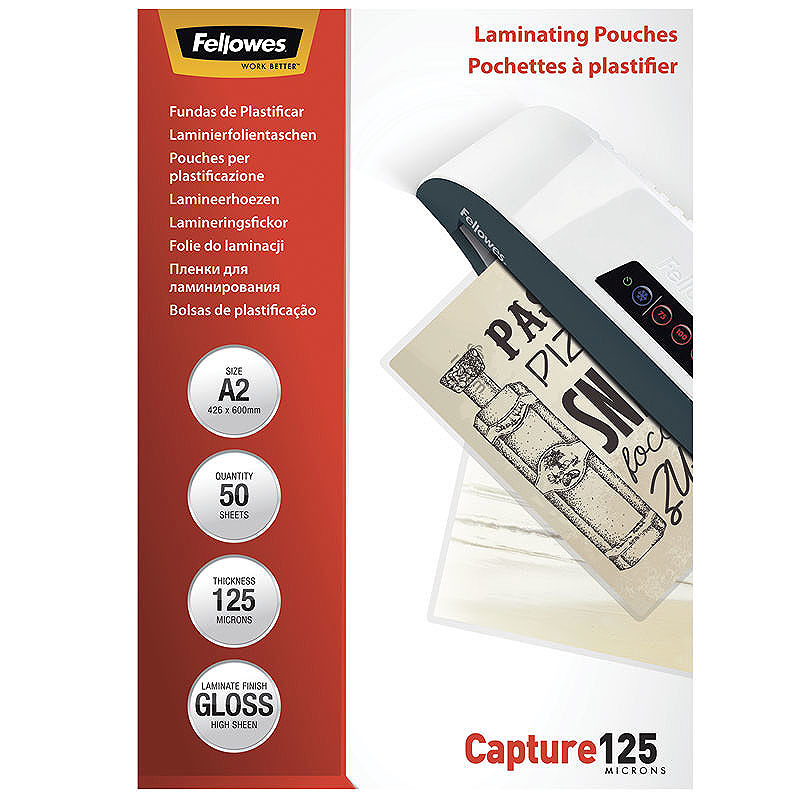 Lamineringslommer A2 50 x 125 Micron Blank