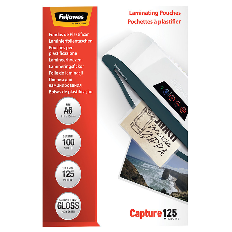 Lamineringslommer A6 100 x 125 Micron Blank - Billede 2