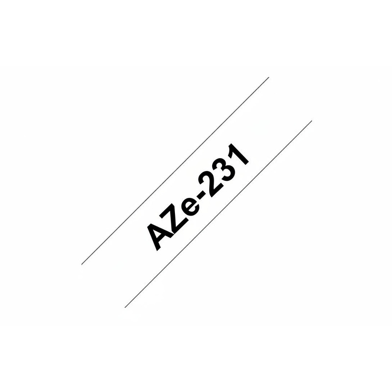 Wera Labeltape AZe-231 Kompatibelt 12mm x 8m Sort på Hvid - Billede 3