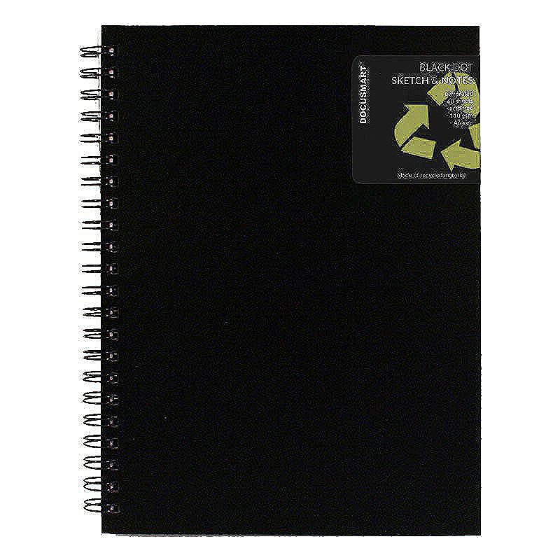 Skitsebog A6 60 ark 110 Gram PP Forside Sort