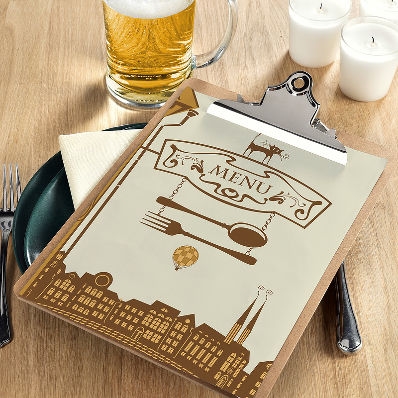 Clipboard A4 uden forside MDF Brun - Billede 3
