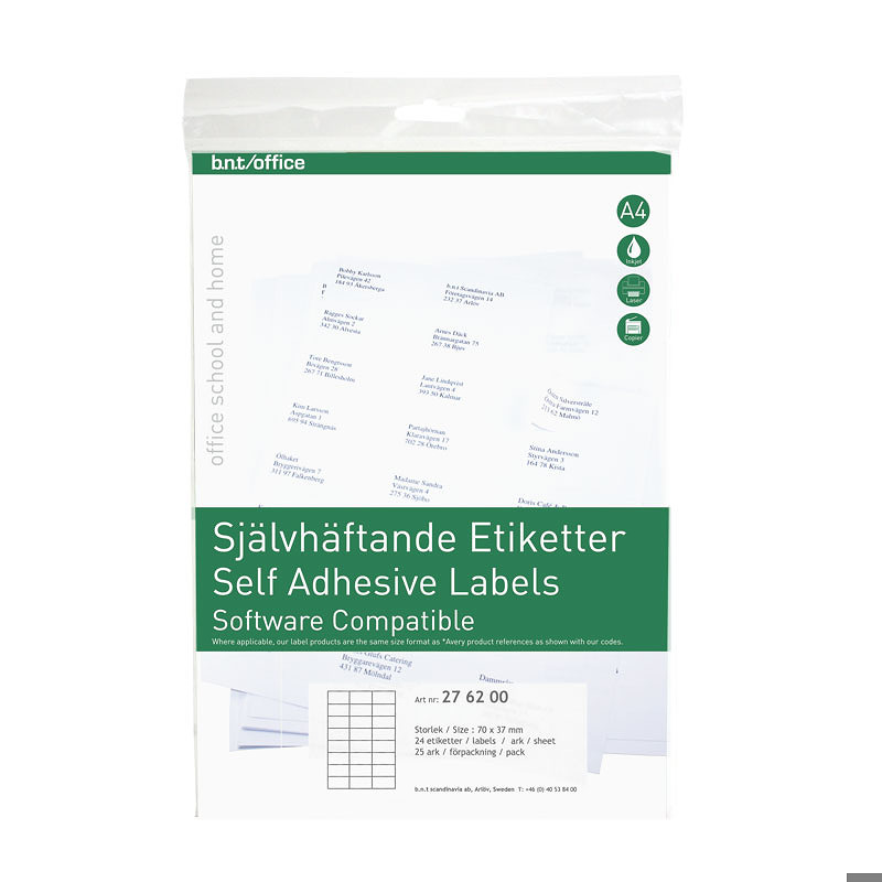 Kopi & Laseretiket 70x37mm 25 Pakk - Billede 2