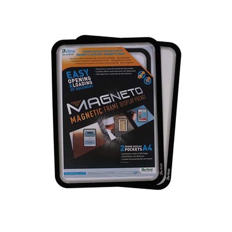 Magneto Ramme med Magnetisk Bagside A4x2 Sort - Billede 3