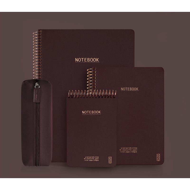 KOZO Notesbog A5 Premium Coffee - Billede 3