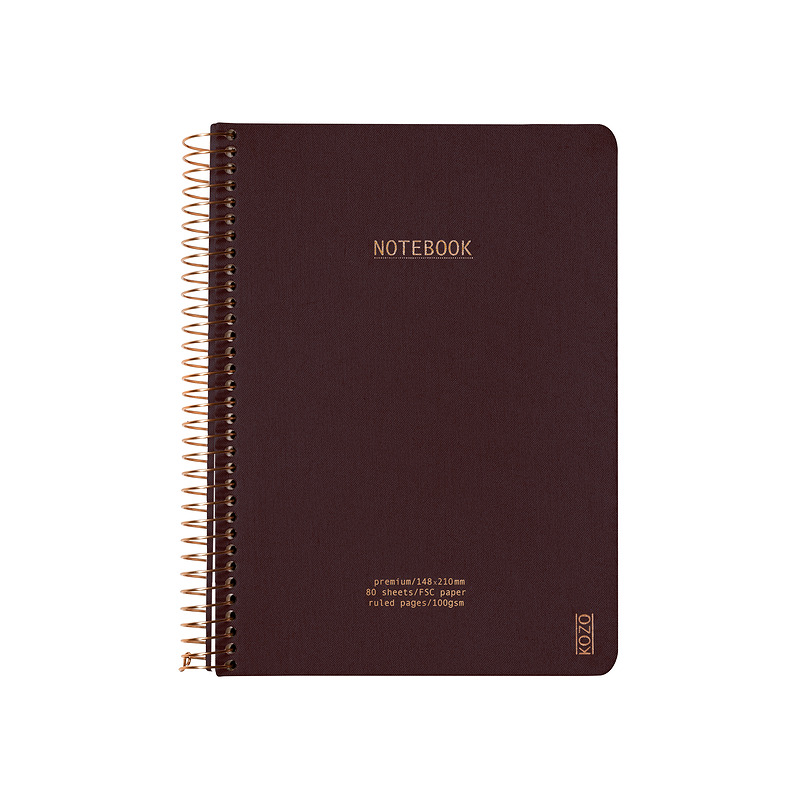 KOZO Notesbog A5 Premium Coffee - Billede 6