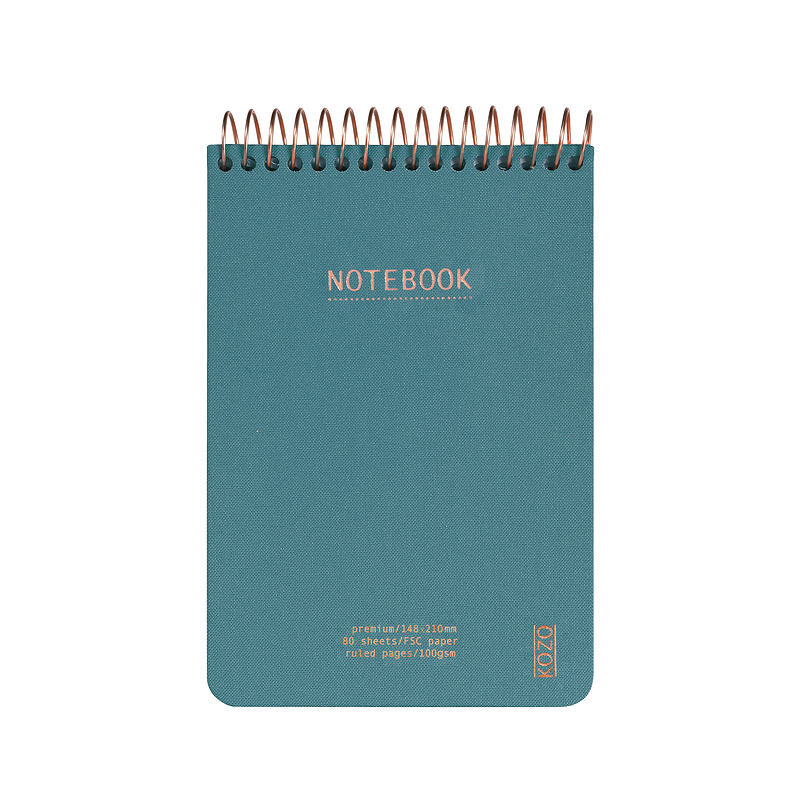 KOZO Notesbog A6 Premium Steel Blue - Billede 5