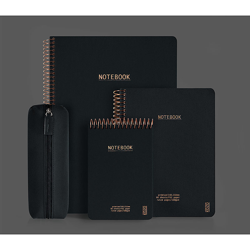 KOZO Notesbog A4 Premium Black - Billede 2