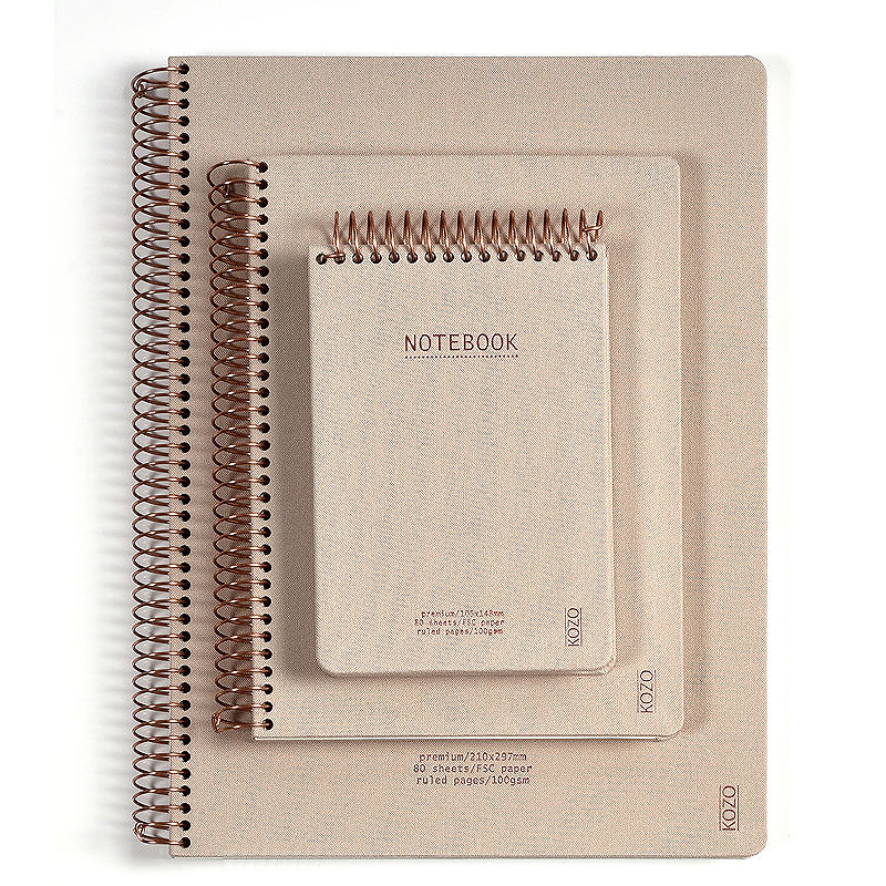 KOZO Notesbog A5 Premium Sand
