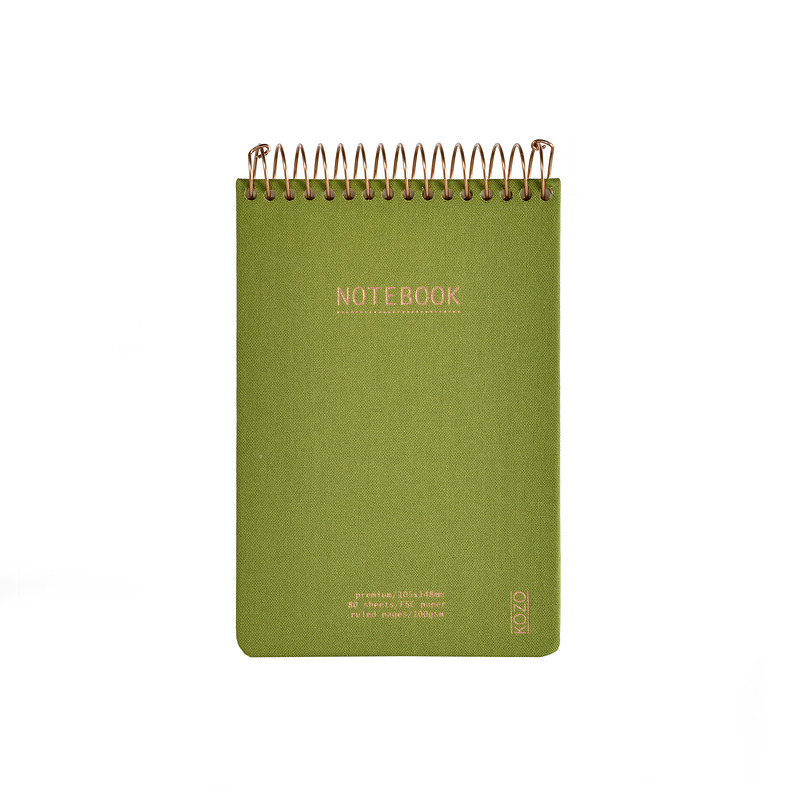 KOZO Notesbog A6 Premium Olive Green - Billede 5