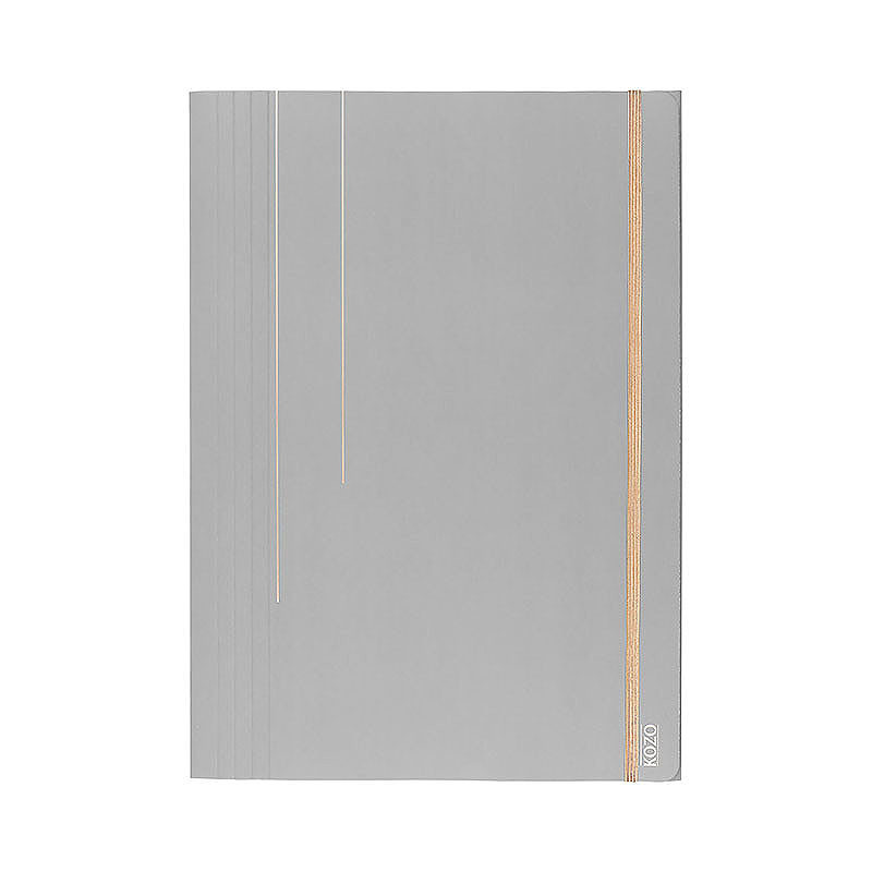 KOZO A4 Elastikmappe Papp Grå