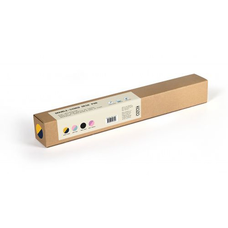KOZO Skriveunderlag 90x43cm Mørke Blå/Gul - Billede 12