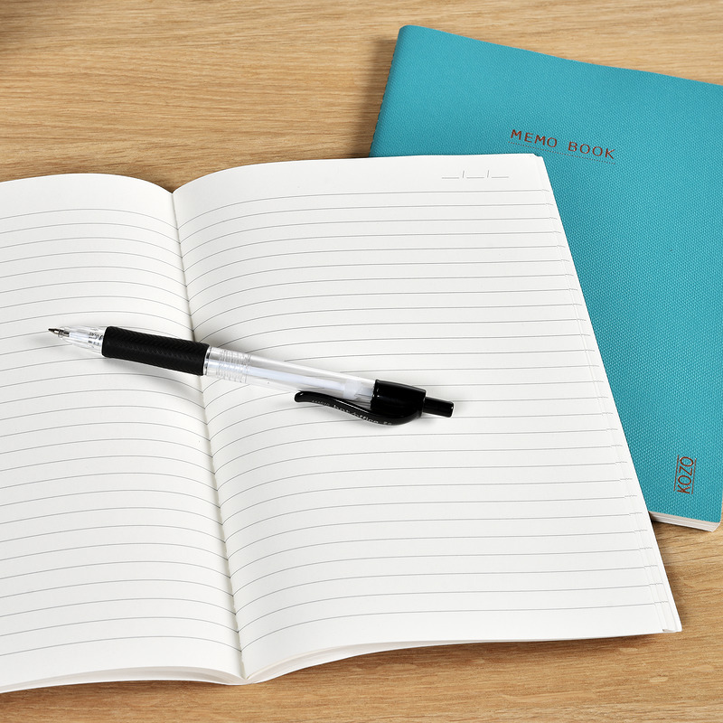KOZO Notesbog A5 3 Pakke Coffee Bric Steel Blue - Billede 2