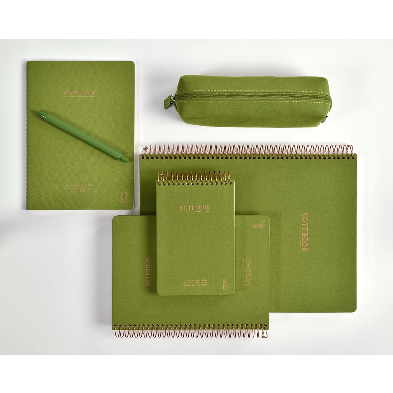 KOZO Notesbog A5 2 Pack Sand / Olive